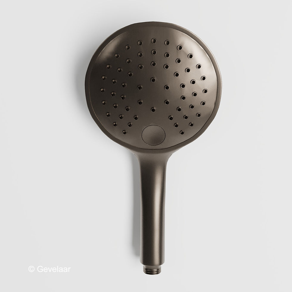 Thumbnail: Wiesbaden inbouw regendoucheset Gunmetal - SET 8