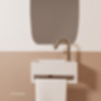 Tanaro fonteinset SoSu solid surface mat wit gebogen kraan rechts RVS