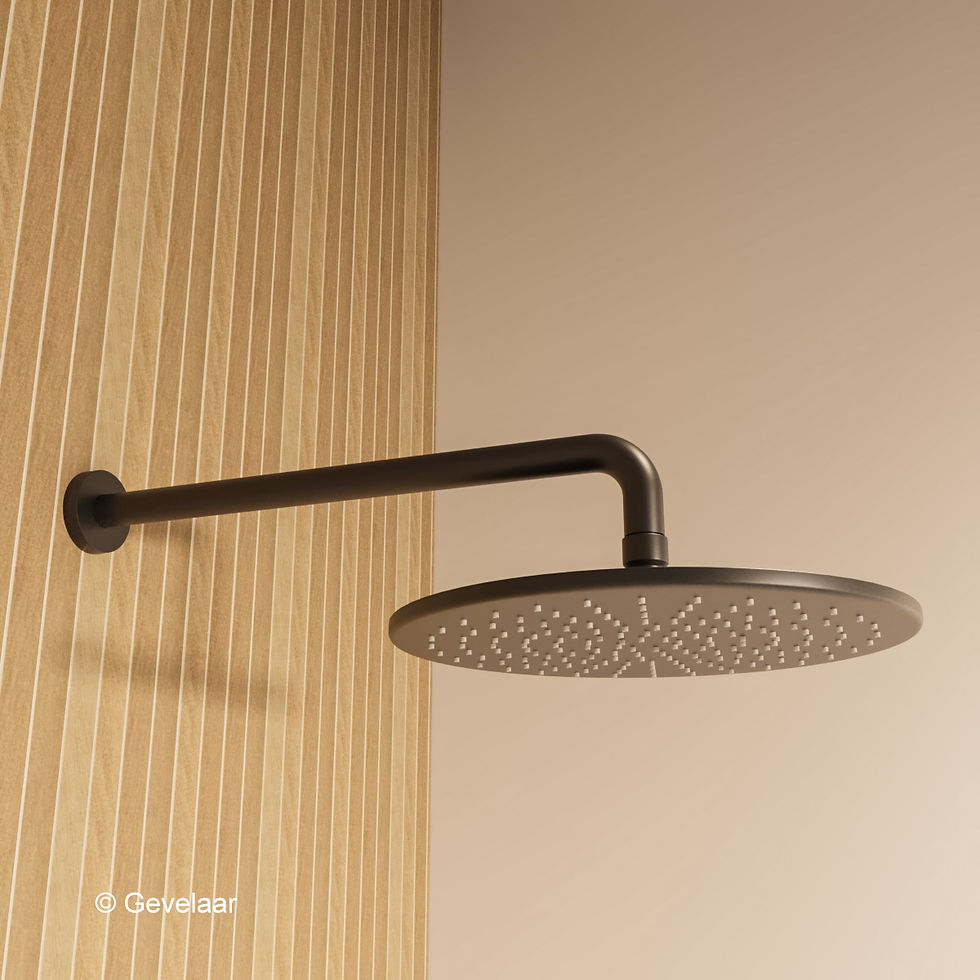 Thumbnail: Wiesbaden inbouw regendoucheset Gunmetal - SET 27