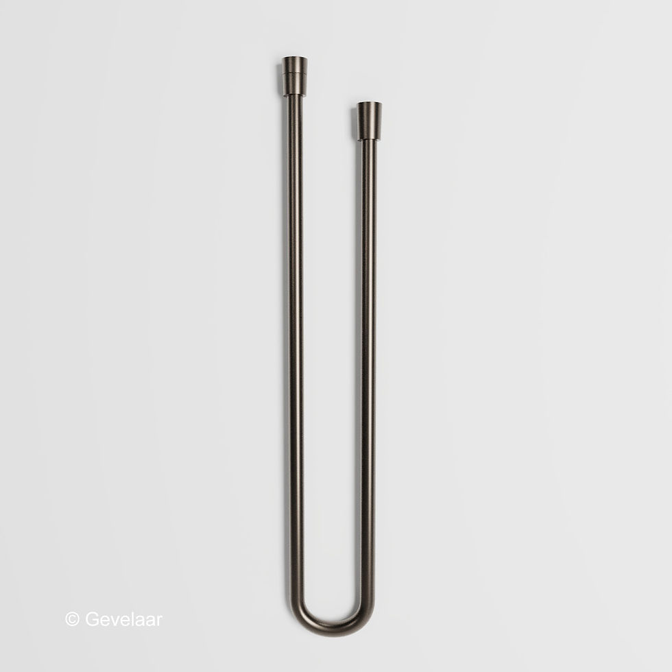 Thumbnail: Wiesbaden inbouw regendoucheset Gunmetal - SET 31