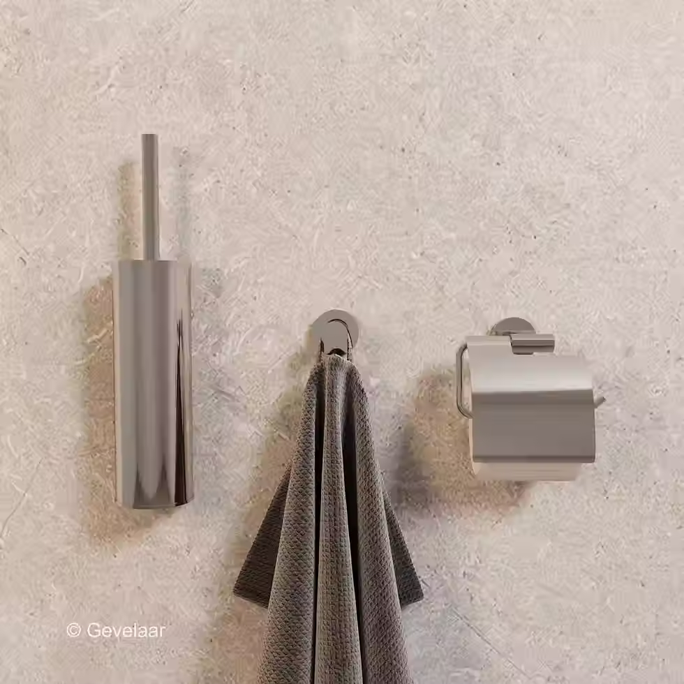 Zaphir toilet accessoireset 3-delig - chroom - SET 2