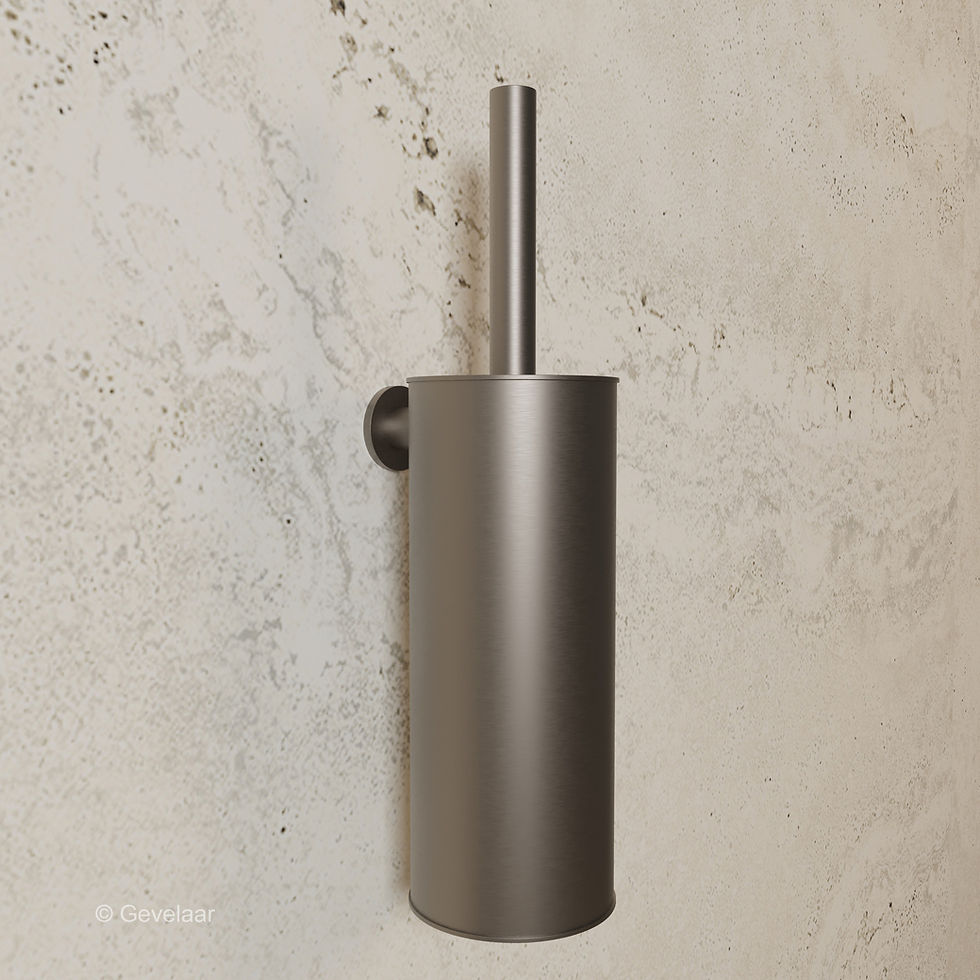 Thumbnail: Wiesbaden Alonzo toilet accessoireset 3-delig - gunmetal - SET 3