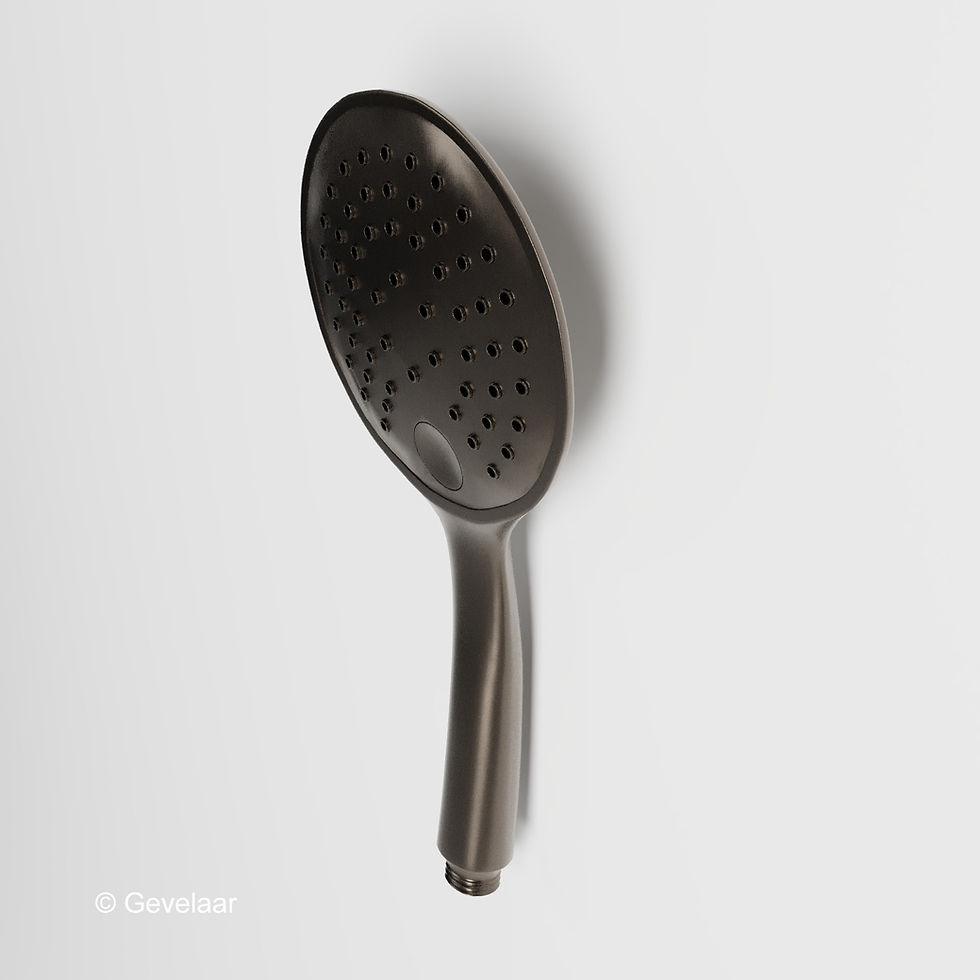 Thumbnail: Wiesbaden inbouw regendoucheset Gunmetal - SET 8