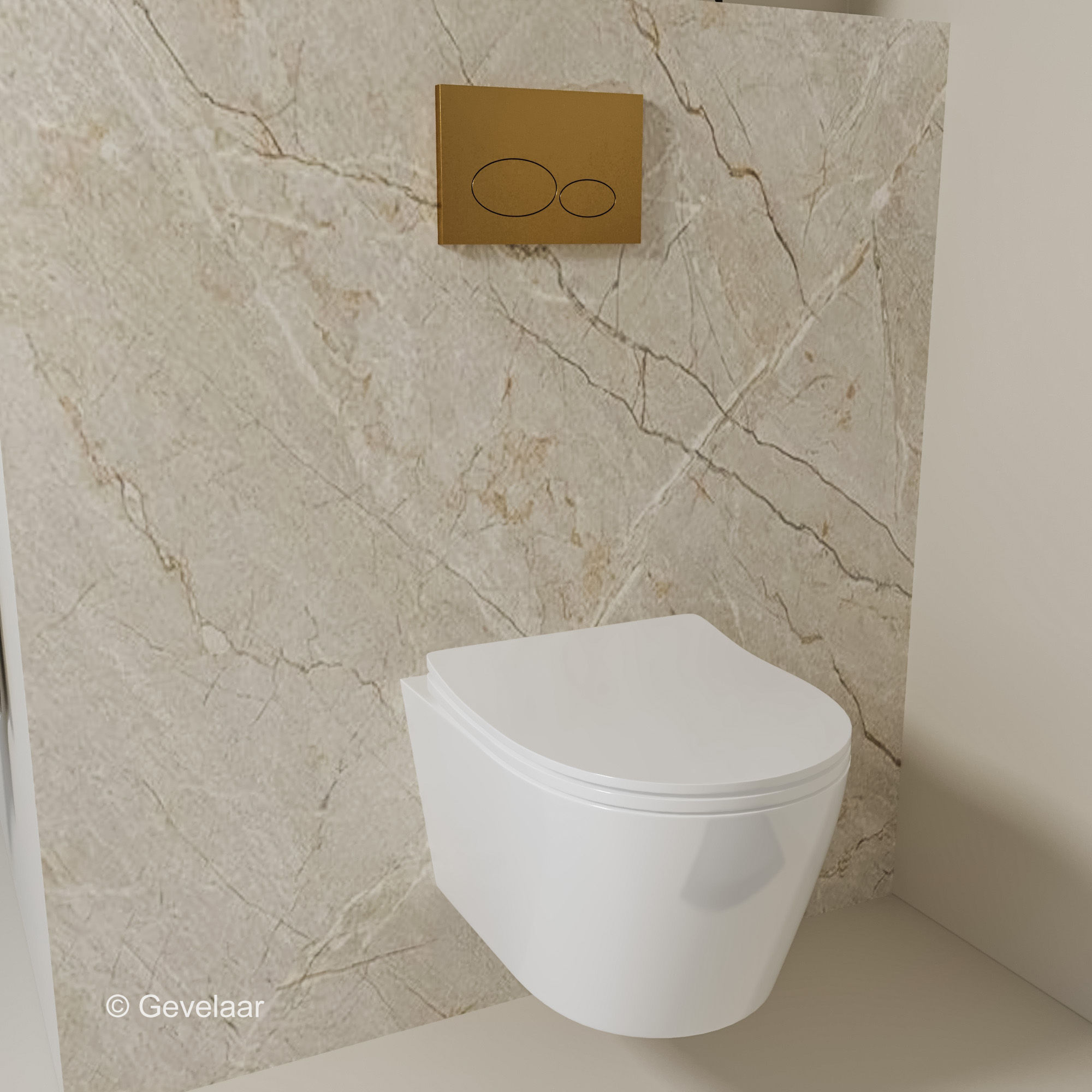 Toiletset Tanaro Pizarro - Geberit UP320 - X32 geb goud metal
