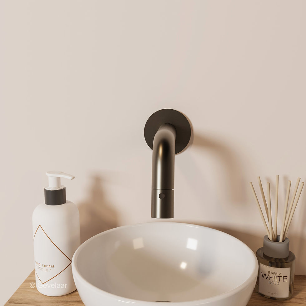 Tanaro fonteinkraan inbouw rond inkortbaar gunmetal