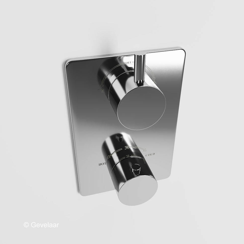 Thumbnail: Wiesbaden inbouw regendoucheset chroom - SET 11