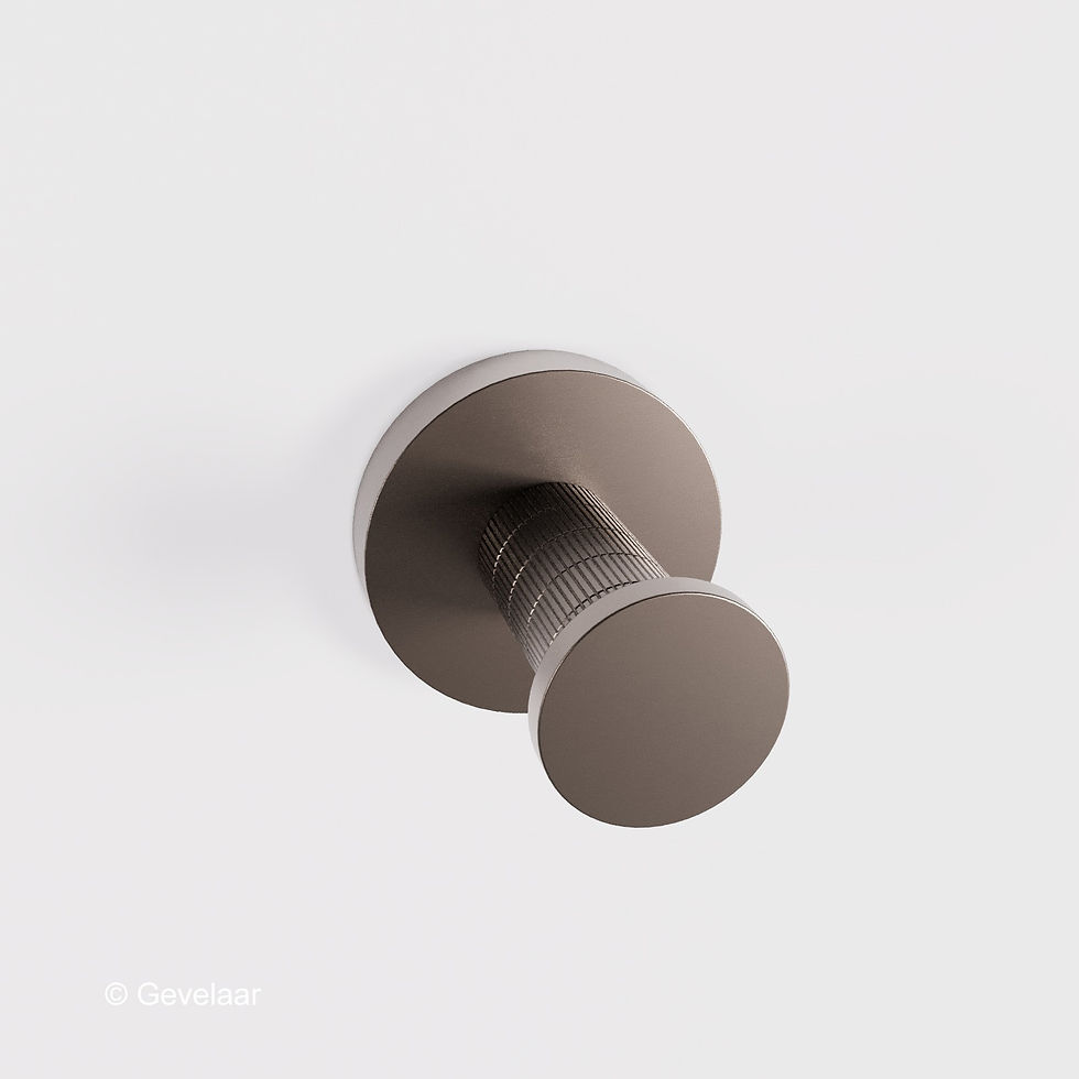 Zaphir handdoekhaak ribbelstructuur gunmetal (PVD)