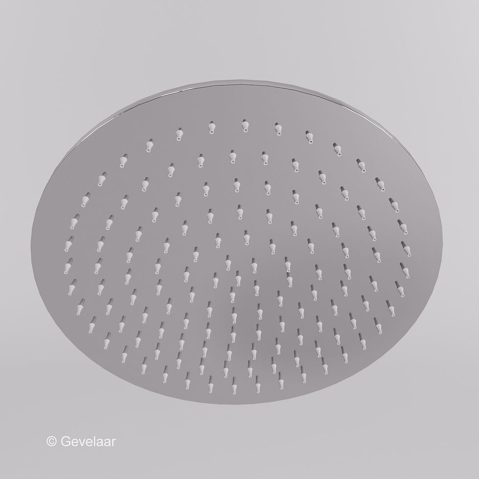 Thumbnail: Zaphir thermostatische inbouw regendoucheset Chroom - SET 12
