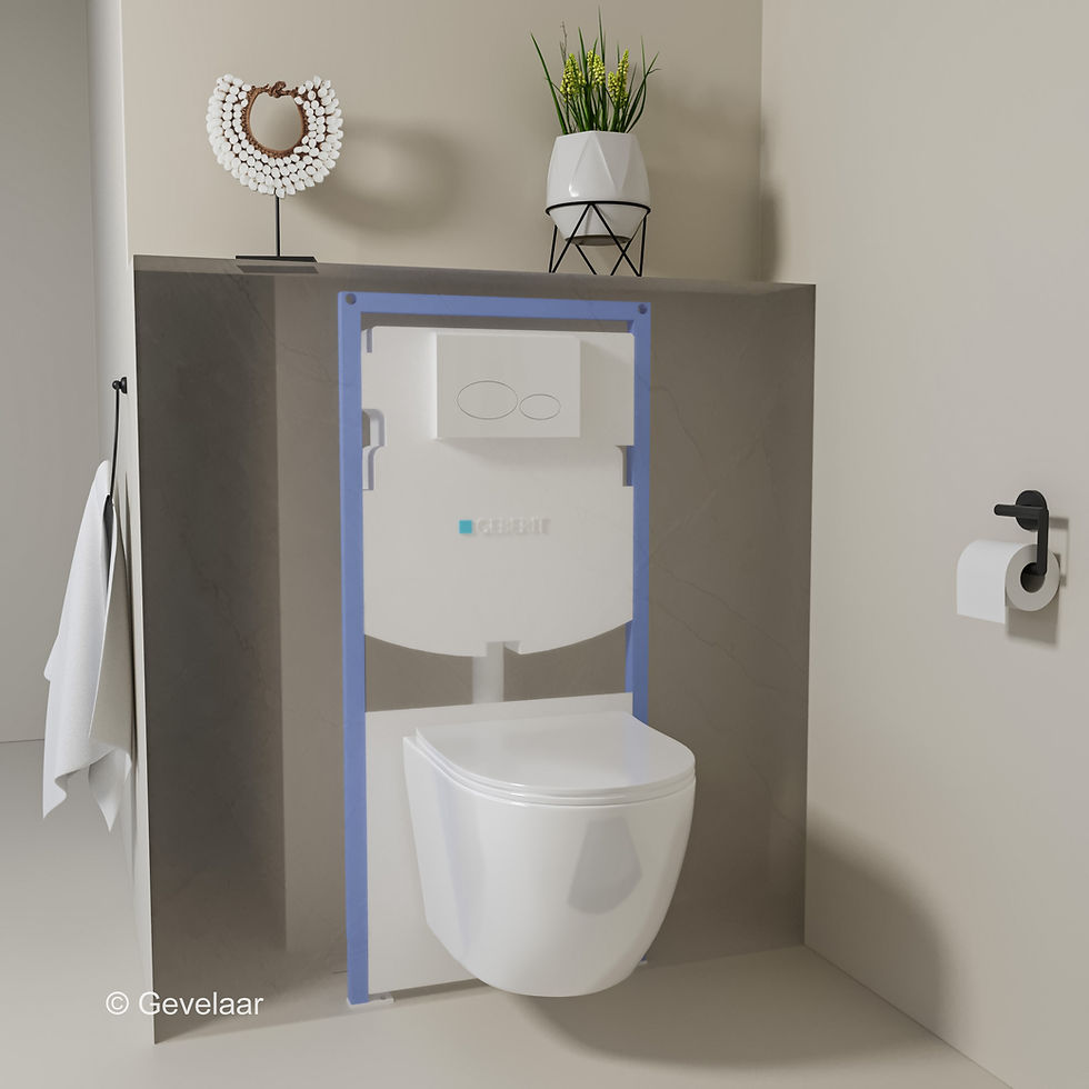 Thumbnail: Toiletset Wiesbaden Nibiru Geberit UP320 - X32 glans wit