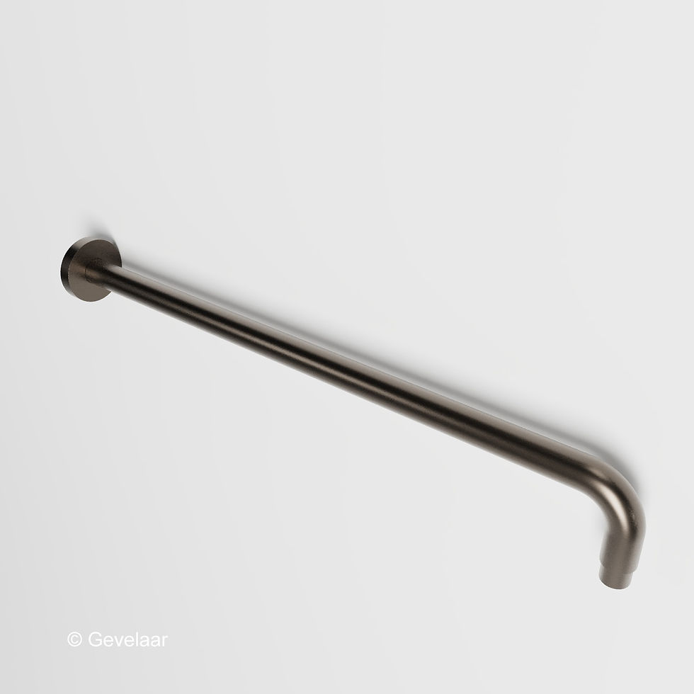 Thumbnail: Wiesbaden inbouw regendoucheset Gunmetal - SET 3