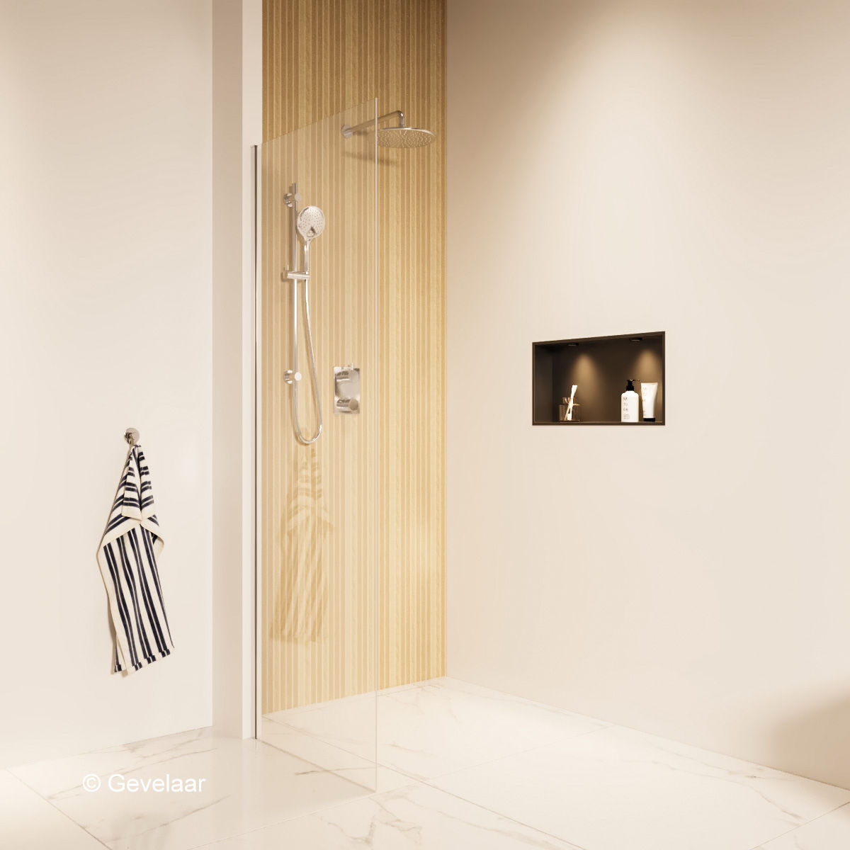 Wiesbaden inbouw regendoucheset chroom - SET 13