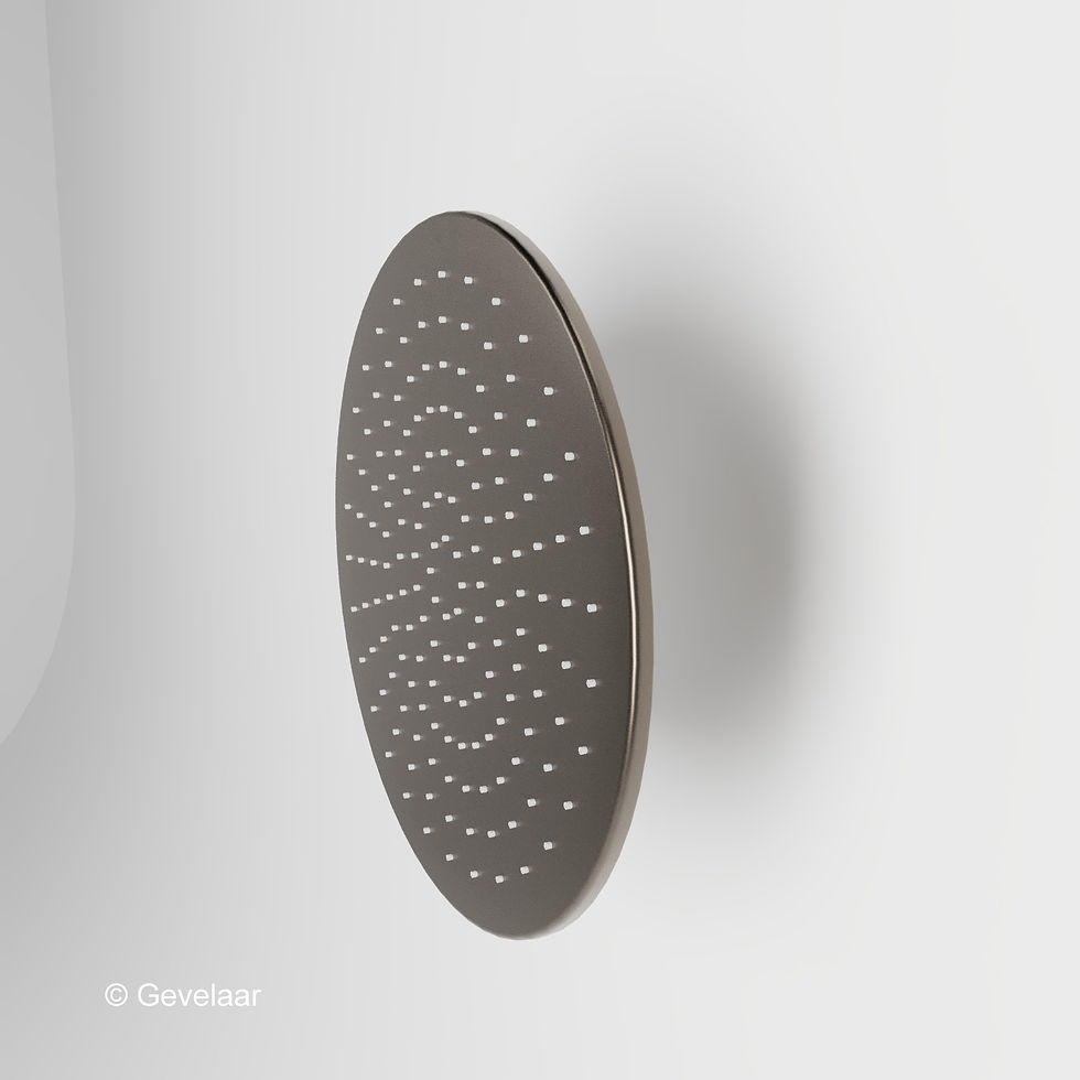 Thumbnail: Wiesbaden inbouw regendoucheset Gunmetal - SET 10
