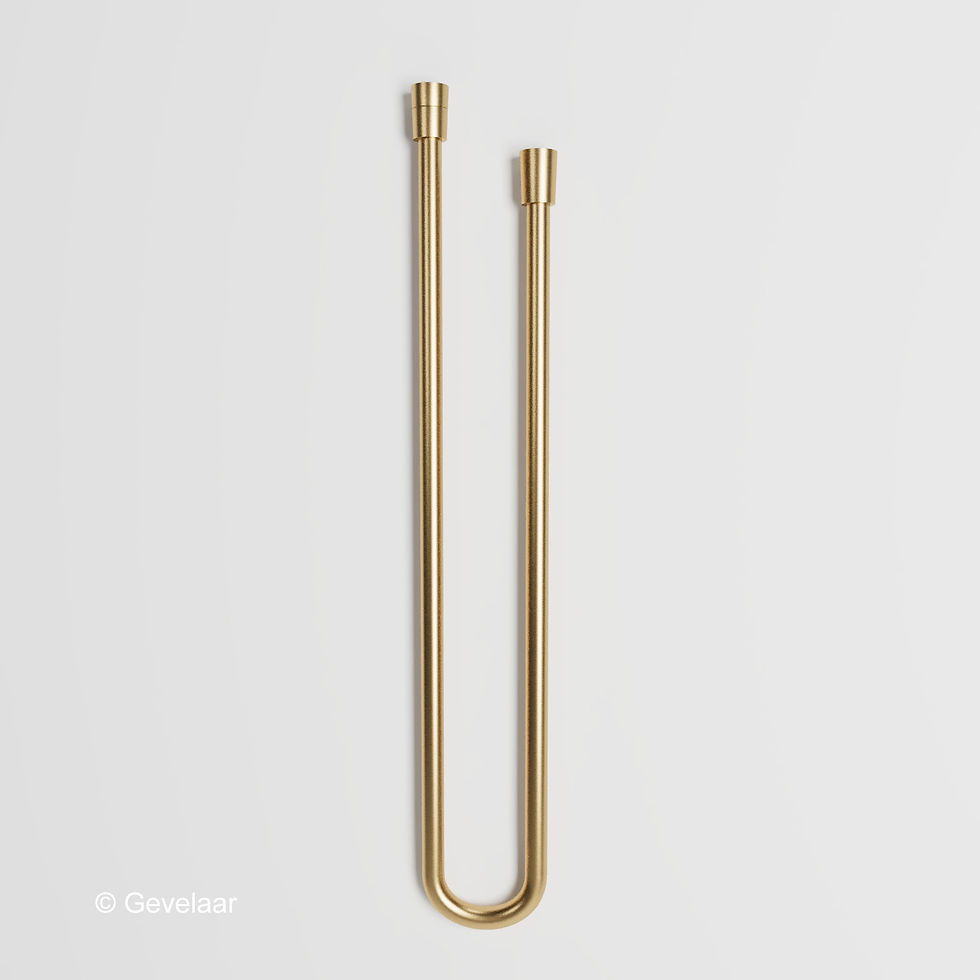 Thumbnail: Wiesbaden inbouw regendoucheset Geborsteld goud - SET 20