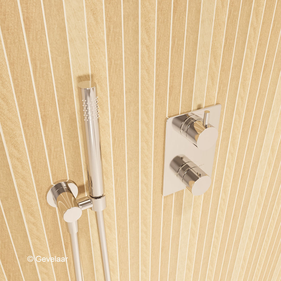 Thumbnail: Wiesbaden inbouw regendoucheset chroom - SET 1
