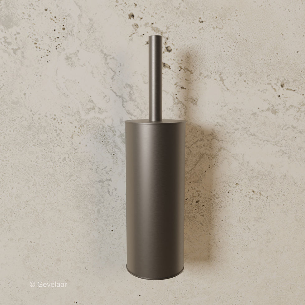 Thumbnail: Wiesbaden Alonzo toilet accessoireset 3-delig - gunmetal - SET 4