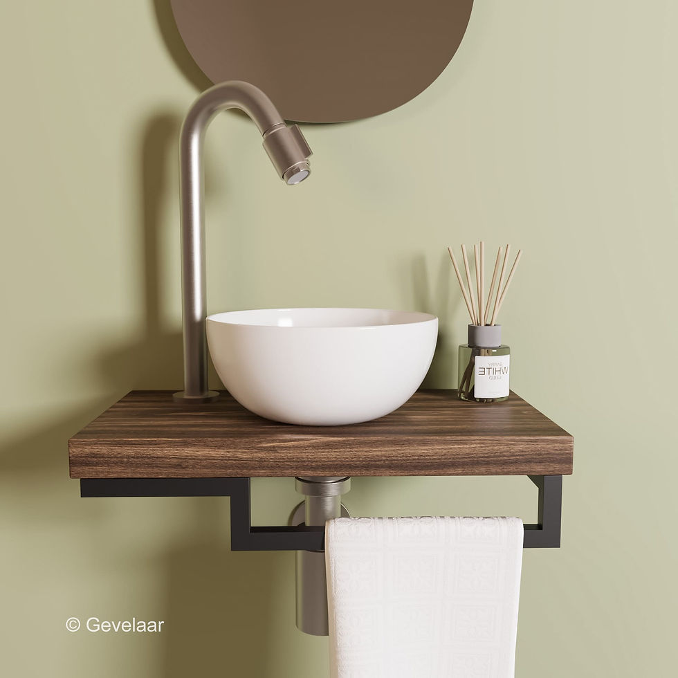 Proline TOP Cabana fonteinset kraan bo RVS kom 20cm glans wit houder R