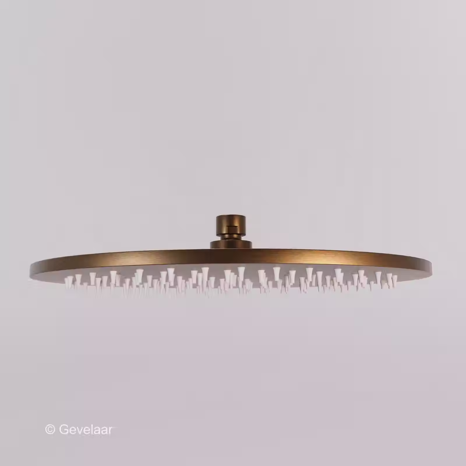 Zaphir hoofddouche rond 30 cm geborsteld brons