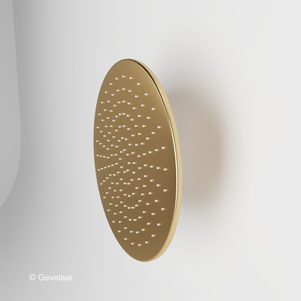 Thumbnail: Wiesbaden inbouw regendoucheset Geborsteld goud - SET 12