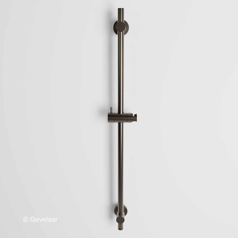 Thumbnail: Wiesbaden inbouw regendoucheset Gunmetal - SET 12