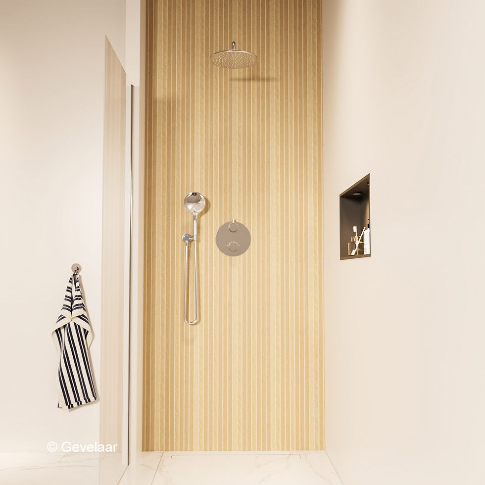 Thumbnail: Wiesbaden inbouw regendoucheset chroom - SET 21
