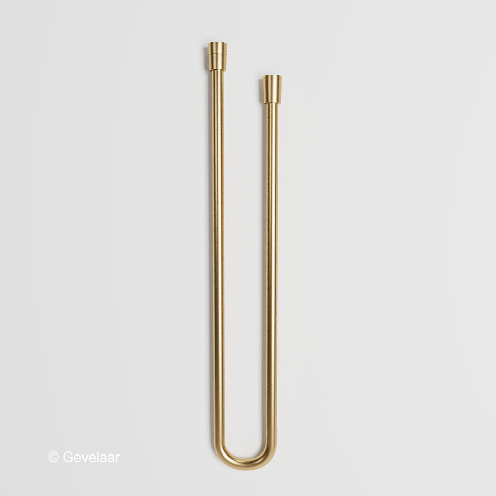 Thumbnail: Wiesbaden inbouw regendoucheset Geborsteld goud - SET 24