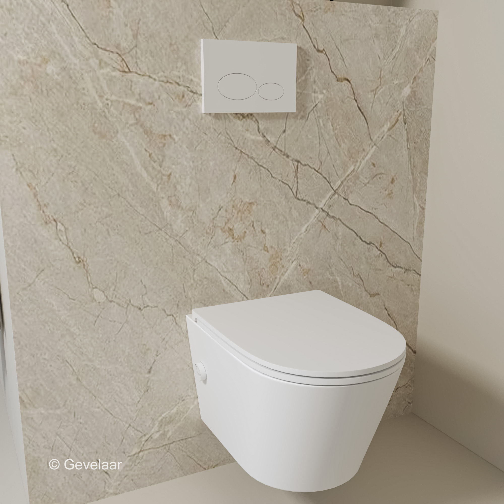 Toiletset Vesta flatline mat wit bidet Geberit UP320 X32 gl wit
