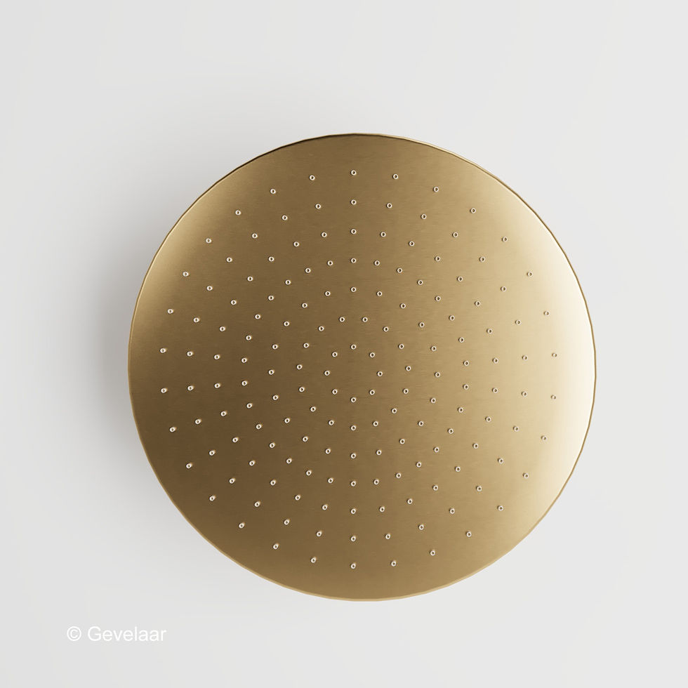 Thumbnail: Wiesbaden inbouw regendoucheset Geborsteld goud - SET 6