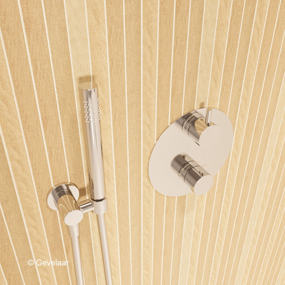 Thumbnail: Wiesbaden inbouw regendoucheset chroom - SET 18