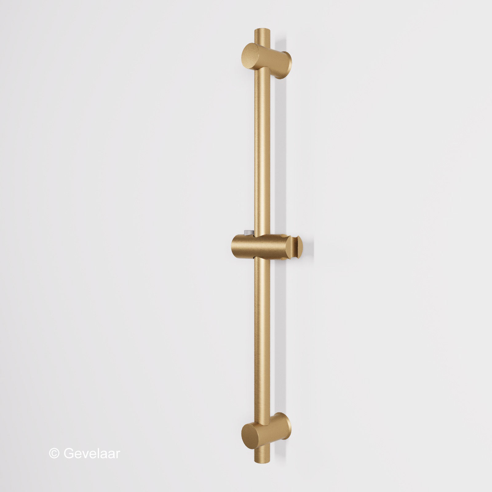 Zaphir glijstang met wateraansluiting 66 cm. kleur: geborsteld goud (PVD)