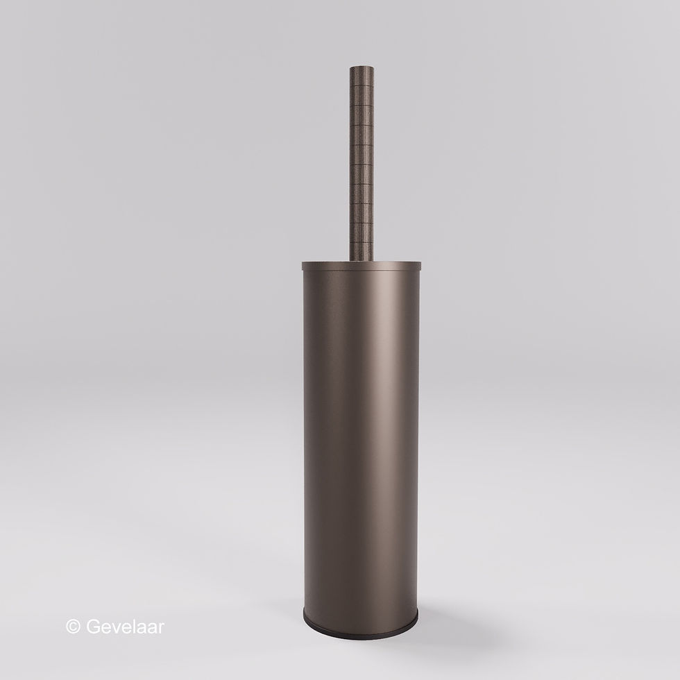 Zaphir toiletborstelhouder hangend en staand gunmetal (PVD)