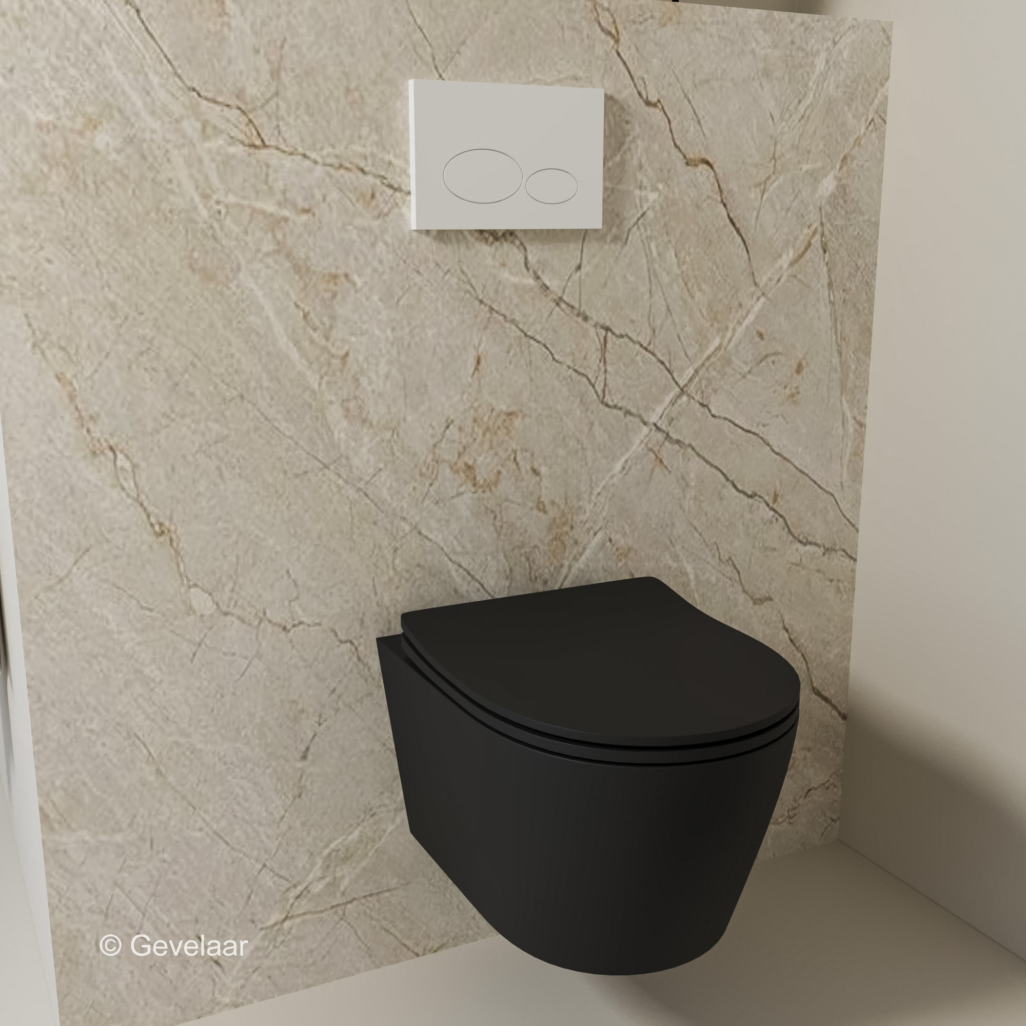 Toiletset Tanaro Pizarro mat zwart - Geberit UP320 - X32 glans wit