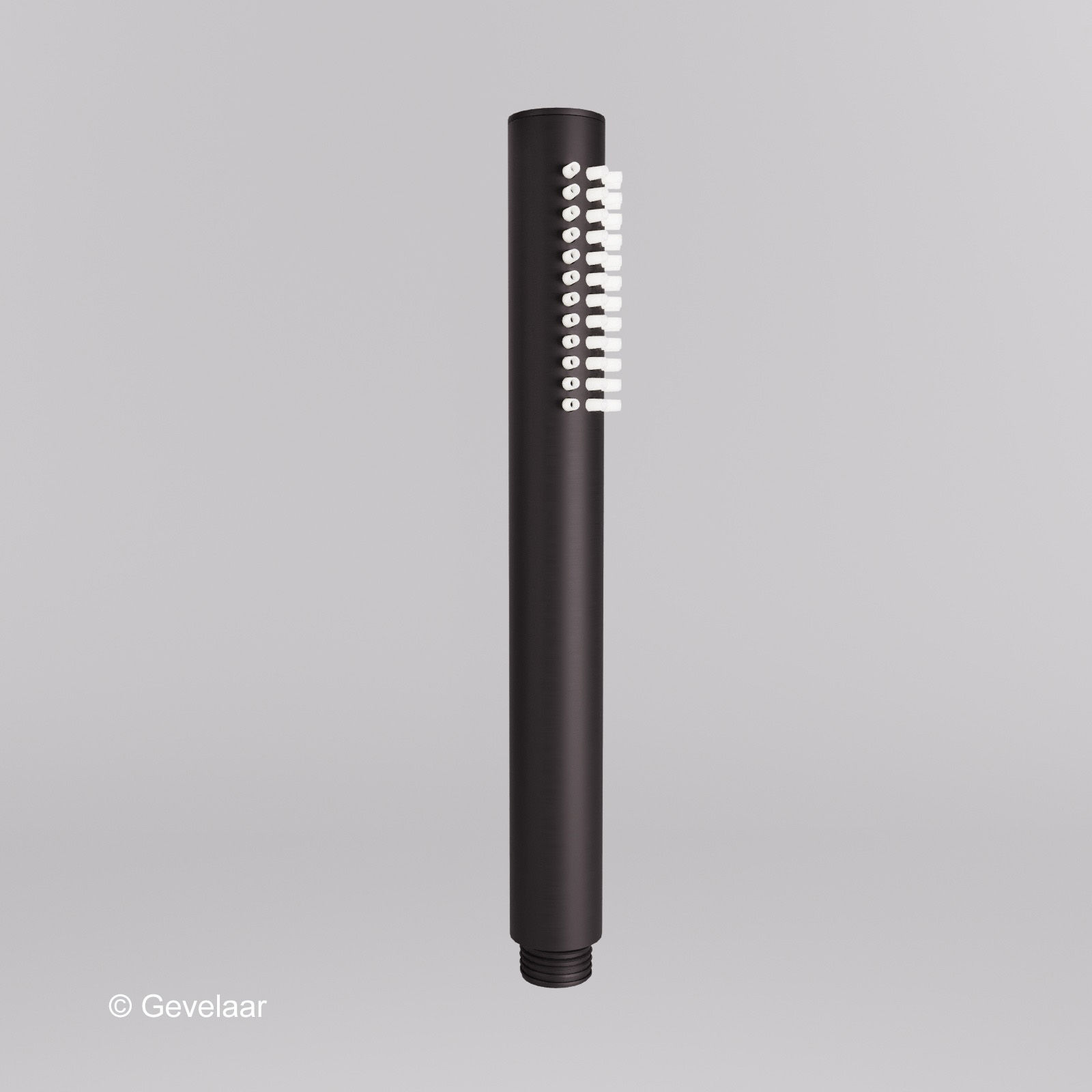 Zaphir handdouche rond 1 stand RVS 21 cm mat zwart (PVD)