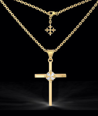 VERGEZ golden cross of return wit chain