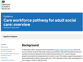 Helping with the new Care Workforce pathway