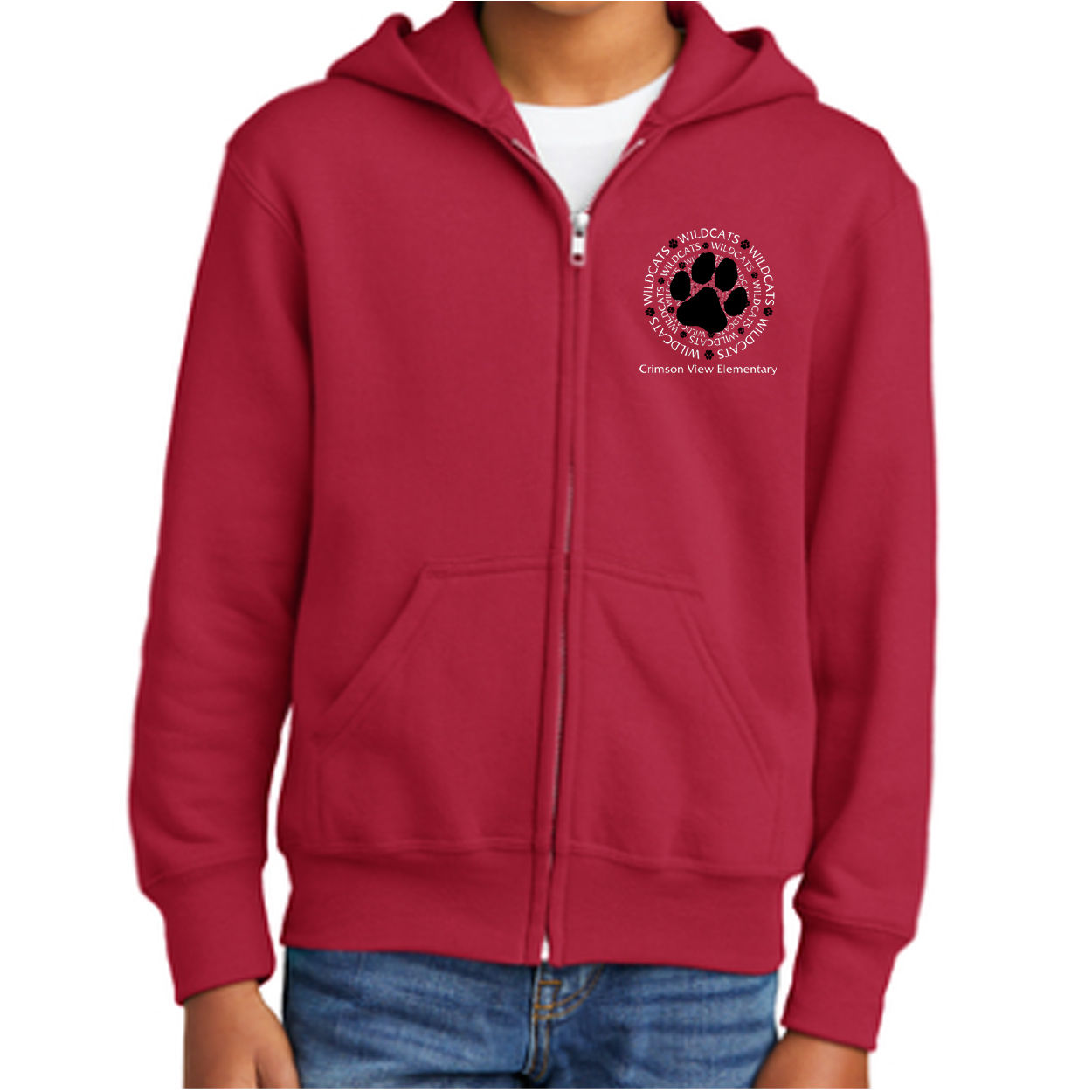 Crimson View Hoodie -  Zip up (Youth & Adult)