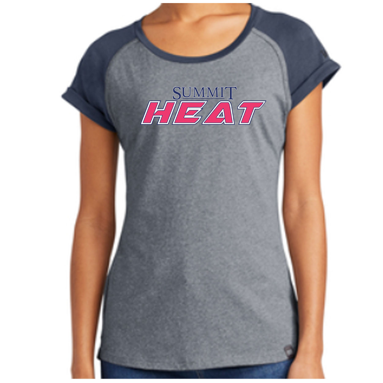 Heat Baseball Ladies 2 tone Short Sleeve Shirt