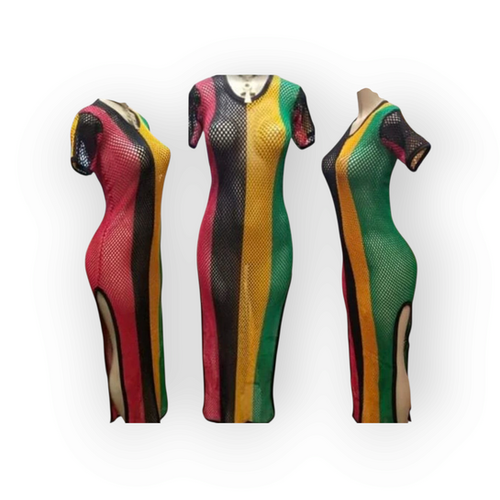 knee length dresses for ladies Women’s Sheer Mesh Floral Rasta Embroidered Long Beach Duster 3X / Black