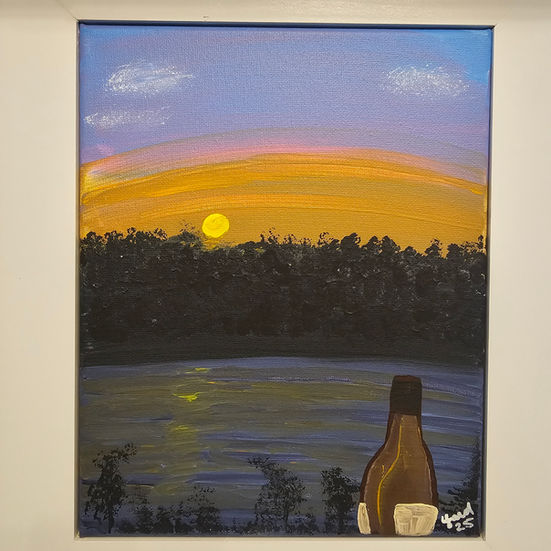 Introducing the Wine Bottle Sunset 8x10, a stunning piece of abstract art that will add warmth and depth to any space. Created with high-quality acrylic, this 8x10 piece was inspired by a captivating photograph of a beautiful sunset. The warm, rich tones of the wine bottle against the backdrop of the setting sun create a truly mesmerizing image that will captivate and inspire. Whether you're a collector of abstract art or simply looking to add a unique touch to your decor, the Wine Bottle Sunset 8x10 is a must-have piece that will bring elegance and sophistication to any room. Each piece is handcrafted by skilled artists, ensuring that every detail is meticulously executed for a truly exceptional work of art.