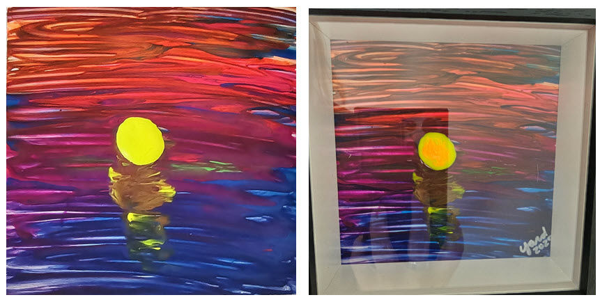 5x5 shadow box, acrylic