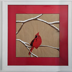 Winter Cardinal, 17x17
