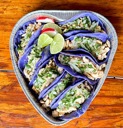 Purple Heart Taco Box - Homemade tortillas 