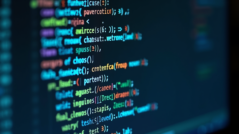 Close-up view of a computer screen showing code for web scraping