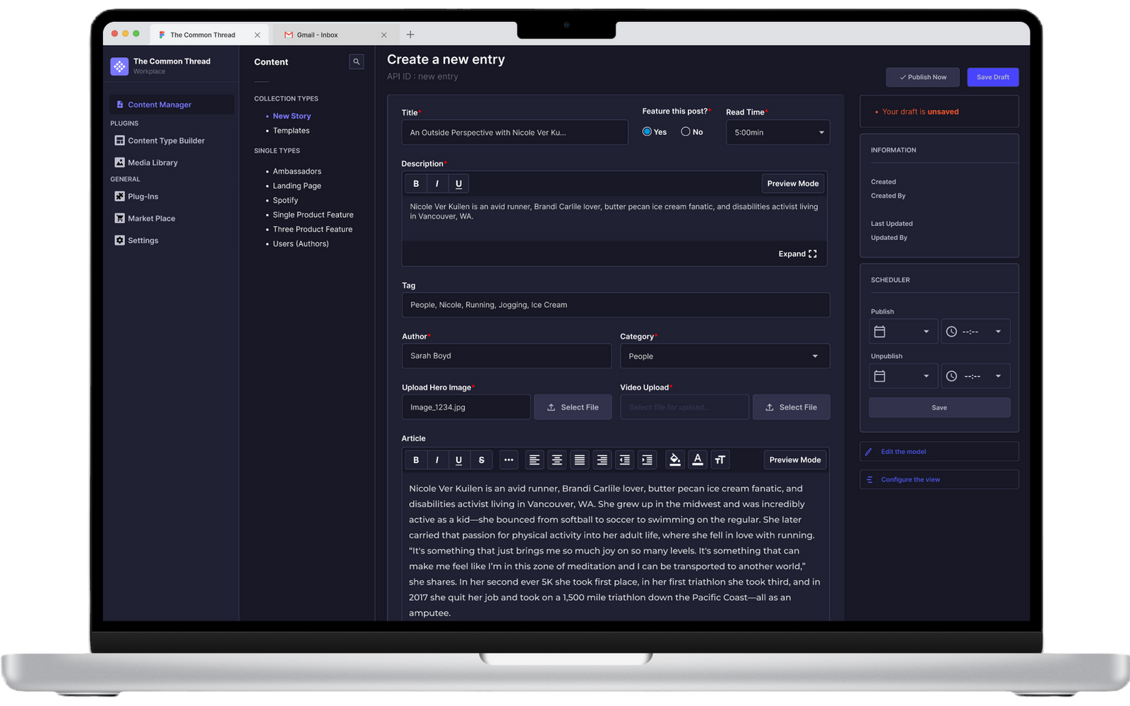 Common Thread dashboard
