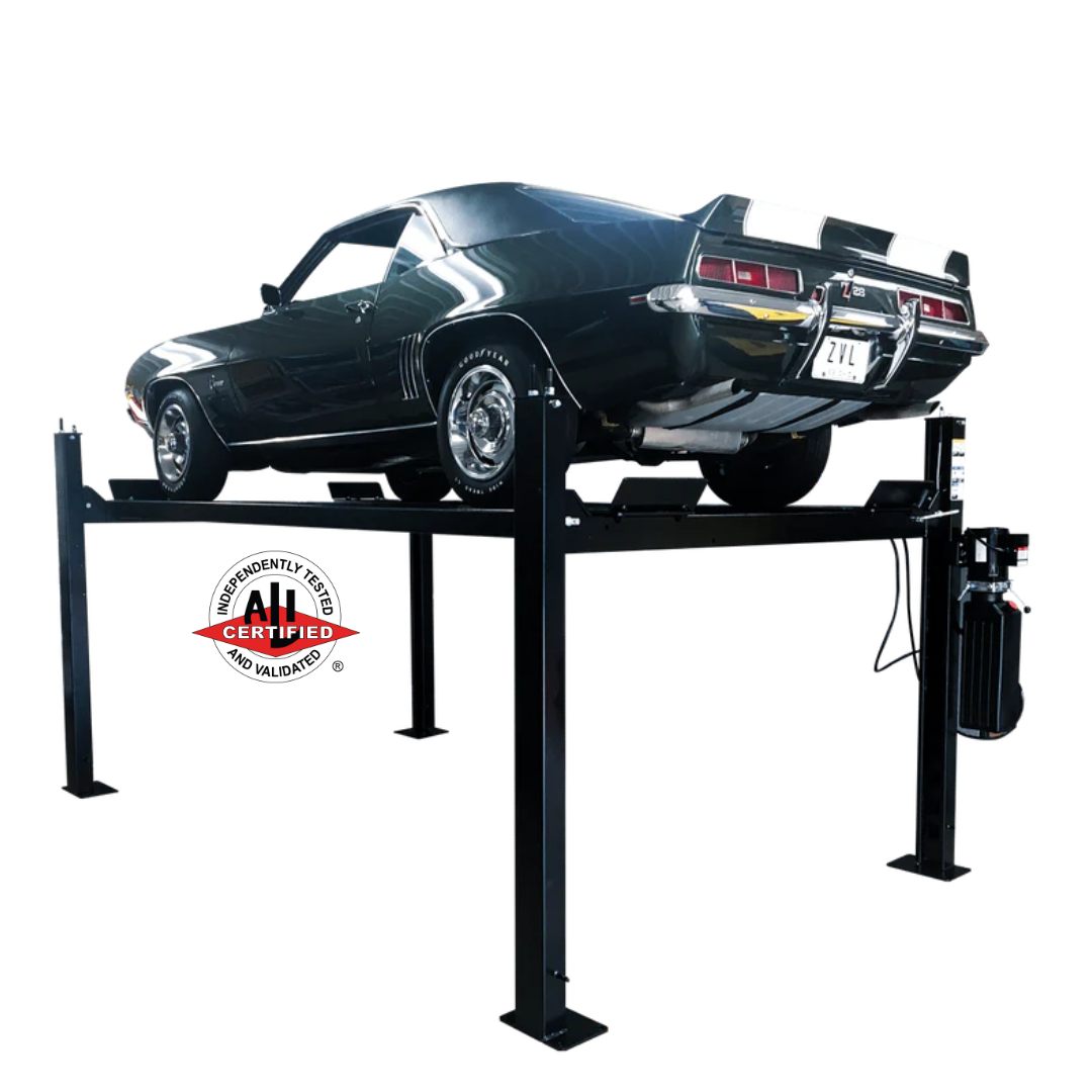 Challenger Lifts 4 Post 7K Home Storage Lift w/ Extended Ramps CL4P7-ER