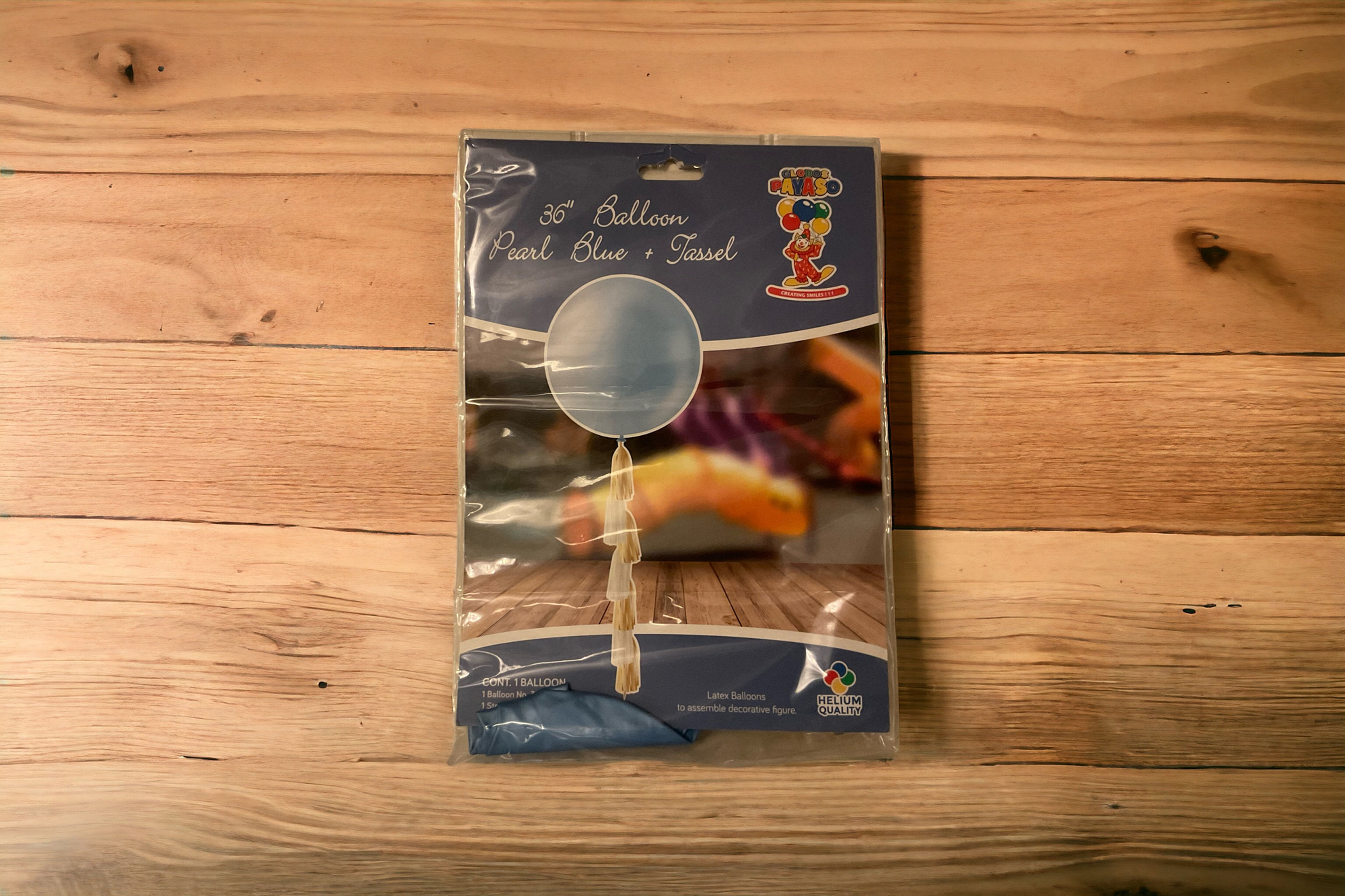 Pearl Blue 36inch Balloon with Tassles