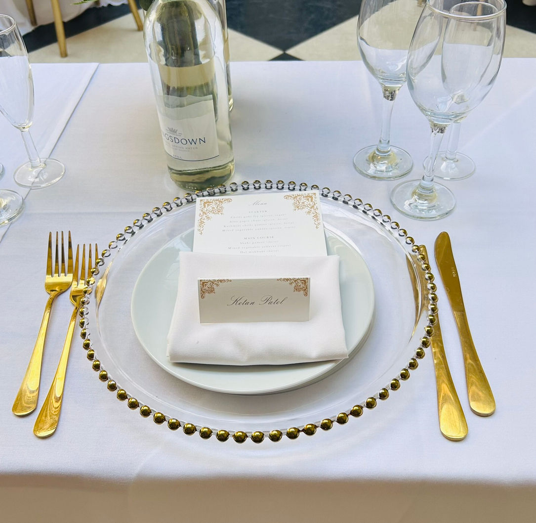 Gold Cutlery for hire