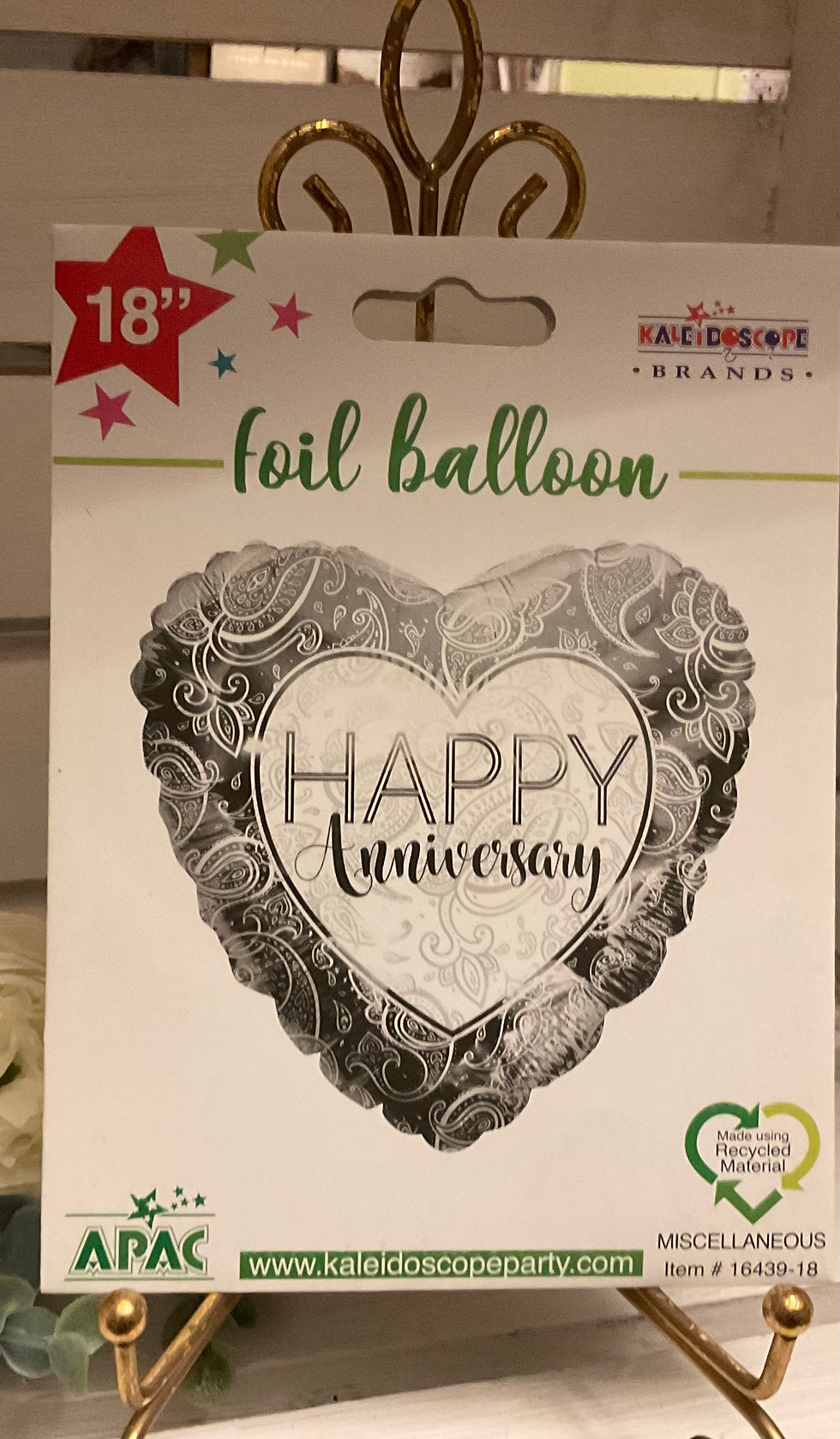 Thumbnail: Happy Ruby Anniversary Balloon - filled with helium