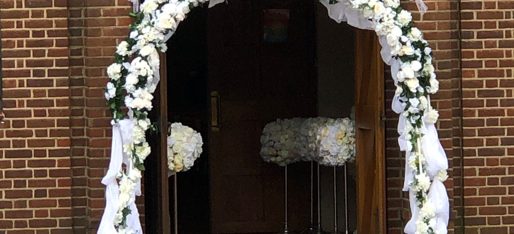 Floral arch for church 