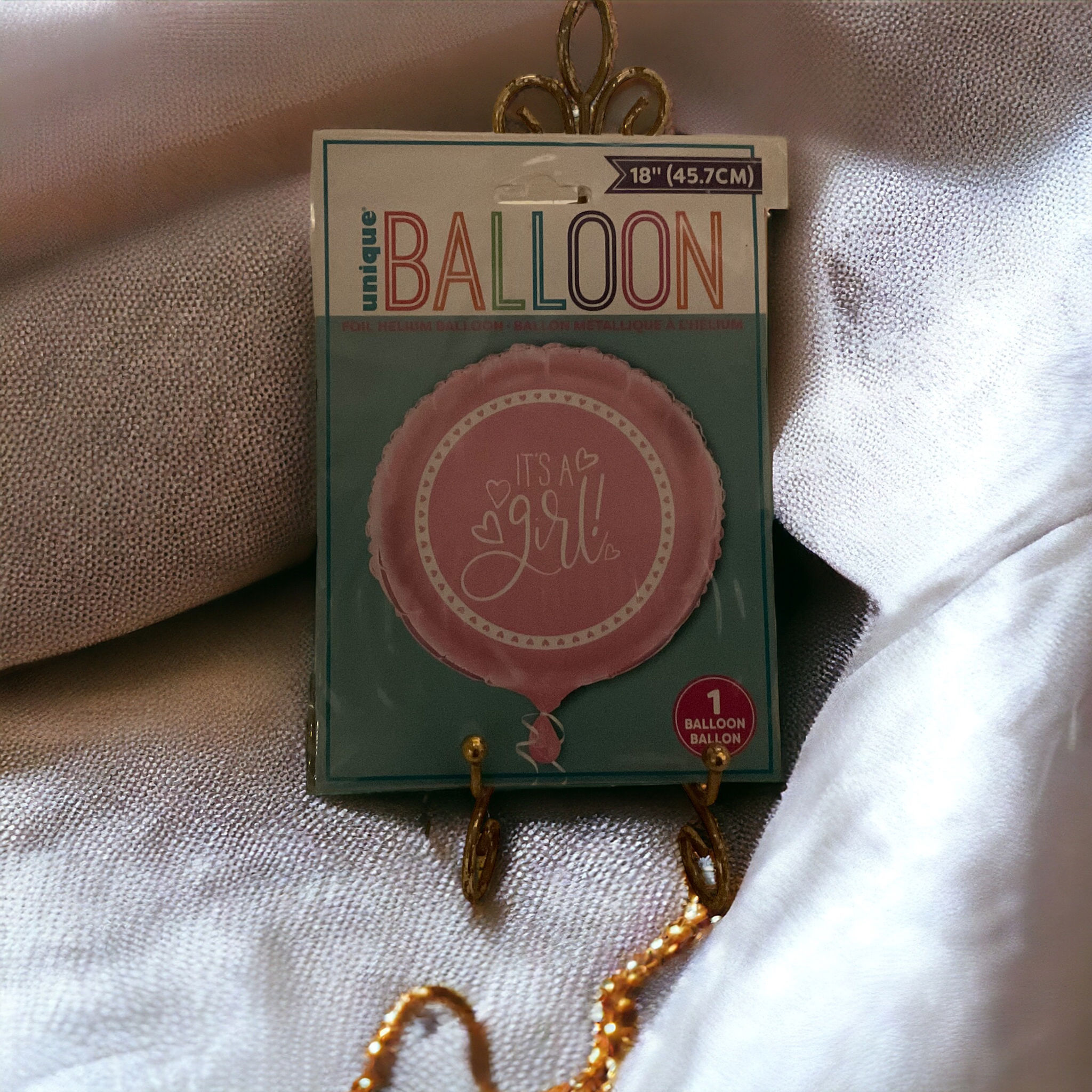Baby Foil Balloon filled with helium