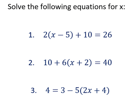 Chapter 2.3 Solving Multi-Step Equations with Distributive Property
